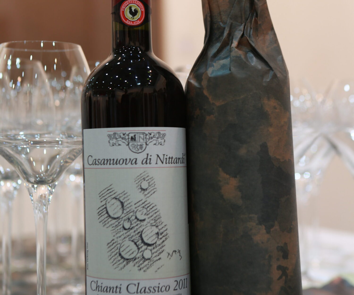 The new label and wrapping paper